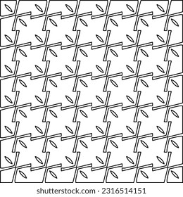 Black and white abstract vector image. Stylish texture with figures from lines for web page, textures, card, poster, fabric, textile. Monochrome graphic repeating design. Monochrome pattern.