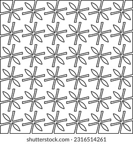 Imagen vectorial abstracta en blanco y negro. Textura elegante con figuras de líneas para página web, texturas, tarjeta, afiche, tela, textil. Diseño repetitivo gráfico monocromo. Patrón monocromo.