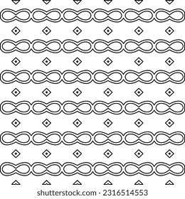 Black and white abstract vector image. Stylish texture with figures from lines for web page, textures, card, poster, fabric, textile. Monochrome graphic repeating design. Monochrome pattern.