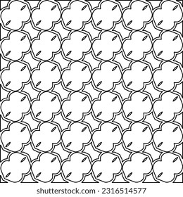 Black and white abstract vector image. Stylish texture with figures from lines for web page, textures, card, poster, fabric, textile. Monochrome graphic repeating design. Monochrome pattern.
