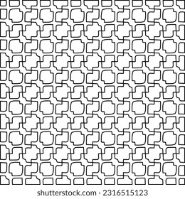Black and white abstract vector image. Stylish texture with figures from lines for web page, textures, card, poster, fabric, textile. Monochrome graphic repeating design. Monochrome pattern.