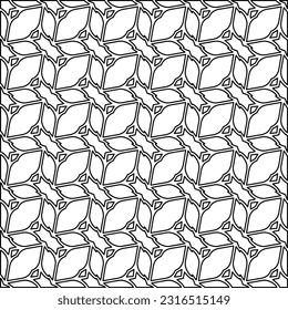 Black and white abstract vector image. Stylish texture with figures from lines for web page, textures, card, poster, fabric, textile. Monochrome graphic repeating design. Monochrome pattern.