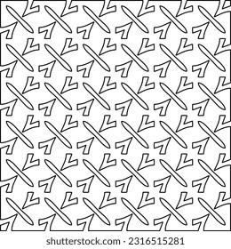 Abstraktes, schwarz-weißes Vektorbild. Stilvolle Textur mit Figuren von Linien für Web-Seite, Texturen, Karte, Poster, Stoff, Textilien. Monochrome grafische Wiederholungsdesign. Monochrome Muster.