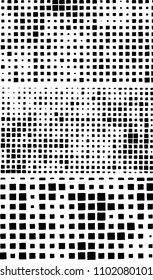 Black and white abstract vector pattern of squares