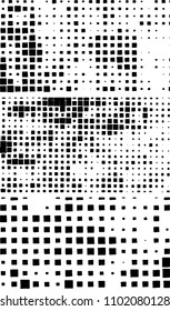 Black and white abstract vector pattern of squares