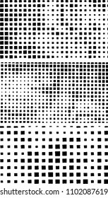 Black and white abstract vector pattern of squares