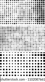 Black and white abstract vector pattern of squares