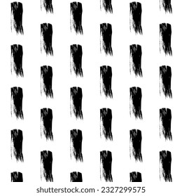 A black and white abstract vector pattern. Rectangular grungy strokes arranged in a chessboard pattern. The background design with rough elongated spots. For illustrations, cards, banners, invitations