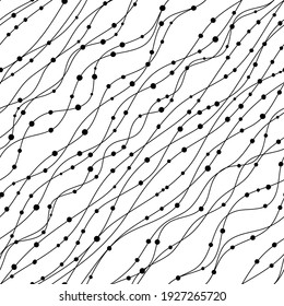 Black and white abstract vector seamless pattern