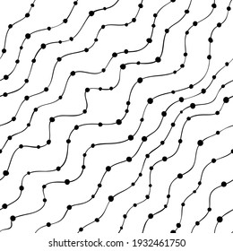 Black and white abstract vector seamless pattern
