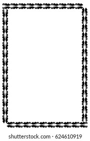 Black and white abstract vertical frame. Copy space. Vector clip art.
