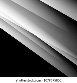 Black and white abstract wallpaper, Material design. Vector, eps 10. Paper imitation.