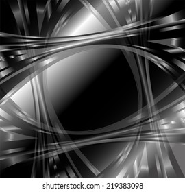 Black and white abstract wave background
