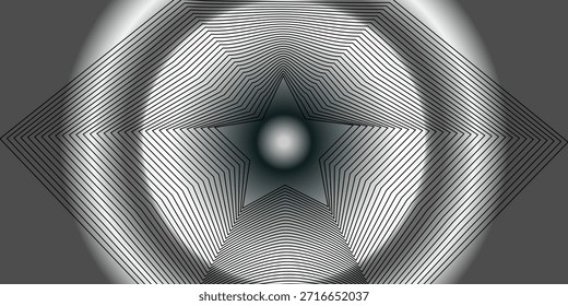 Linhas de onda abstratas em preto e branco sobre fundo branco com padrão. mistura Ilustração de vetor