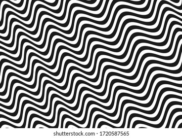 black and white abstract wave moving background.