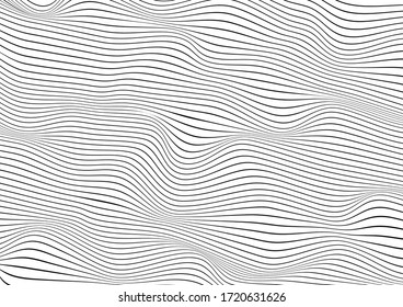 black and white abstract wave moving background.