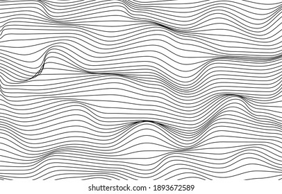 Black White Abstract Wave Moving Background Stock Vector (Royalty Free ...