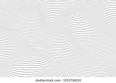 black and white abstract wave moving background.