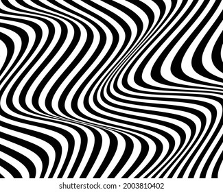 black and white abstract wave moving background.