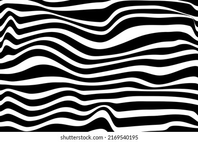 Fondo de movimiento de ondas abstractas en blanco y negro.