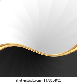 Black White Abstract Wavy Background Divided Stock Vector (Royalty Free ...