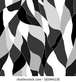 black and white abstract wavy pattern