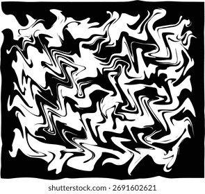 Fondo de Vector de patrón ondulado Abstractas blanco y negro	