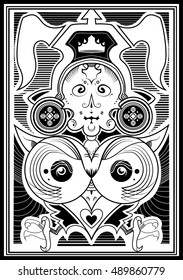 black and white abstraction tattoo