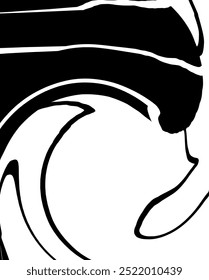 Patrón espiral abstracto blanco y negro 
