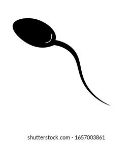 Icono de esperma activo en blanco y negro