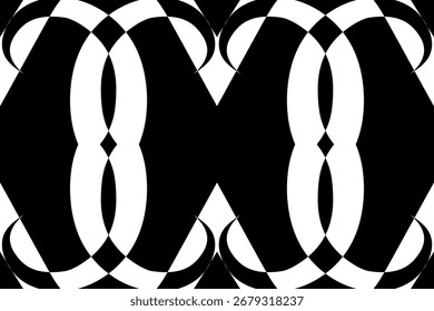 Patrón de fondo de Fondo de pantalla de forma de arte de línea de gradiente abstracto estético en blanco y negro	