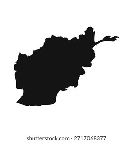 Schwarz-Weiß Afghanistan Einfache Karte
