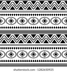 Black White African Tribal Pattern Background Stock Vector (Royalty ...