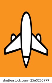 black and white airplane icon