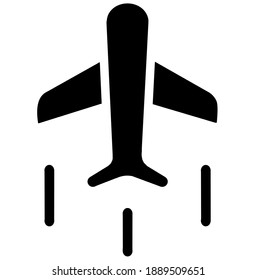 Black and white Airport flat simple icon design