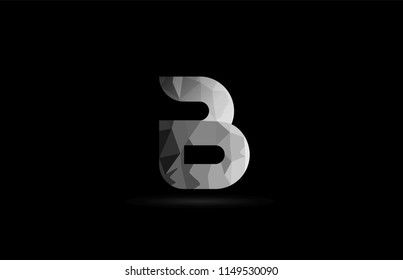 Black White Alphabet Letter B Logo Stock Vector (Royalty Free ...