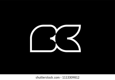 black and white alphabet letter bc b c logo design suitable for a company or business
