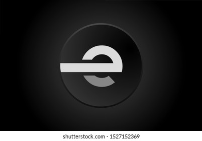 black and white alphabet letter e circle logo design suitable for a company or business