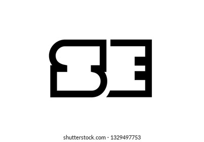 black and white alphabet letter logo combination se s e design suitable for a company or business