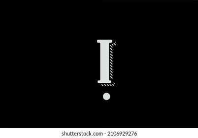 I black and white alphabet letter logo icon. Design for business or company