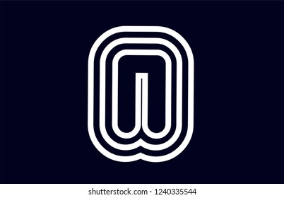 black and white alphabet letter n logo design suitable for a company or business