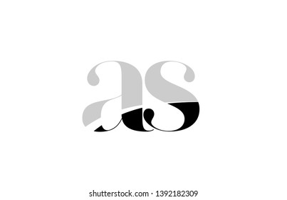 Black White Alphabet Letter S Logo Stock Vector (Royalty Free ...