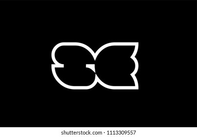 black and white alphabet letter se s e logo design suitable for a company or business