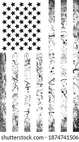 Black and White American Flag
