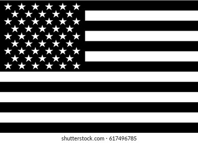Black and white American flag.