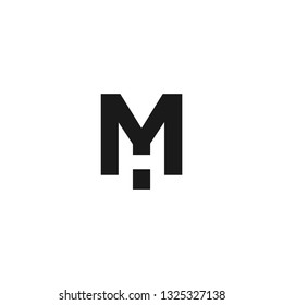 BLACK WHITE "AMH" LOGO