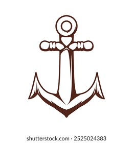 black and white anchor logo or symbol