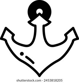 A black and white anchor with two arrows pointing up. The anchor is a symbol of strength and stability
