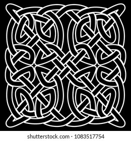 Black and white Ancient pagan Scandinavian sacred symbol and ornament of the Druids