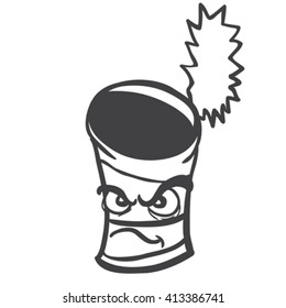 ilustración de dibujos animados en blanco y negro